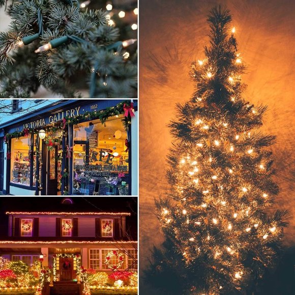 100 Count 25 Feet Green Wire Mini String Light Tree Garland Christmas Decoration - Picture 7 of 14